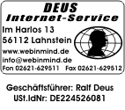 Impressum DEUS Internet-Service Lahnstein